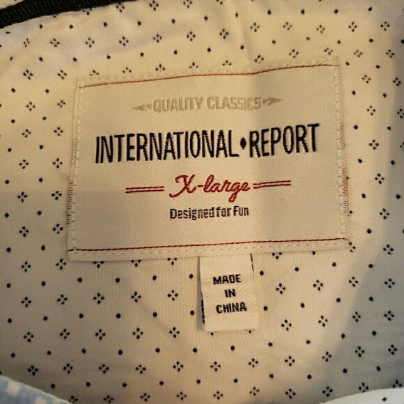 International Report Casual Shirt Mens Sz XL SLIM Short Sleeve Button Microfiber - Picture 7 of 16